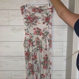 Floral Strapless Jumpsuit
